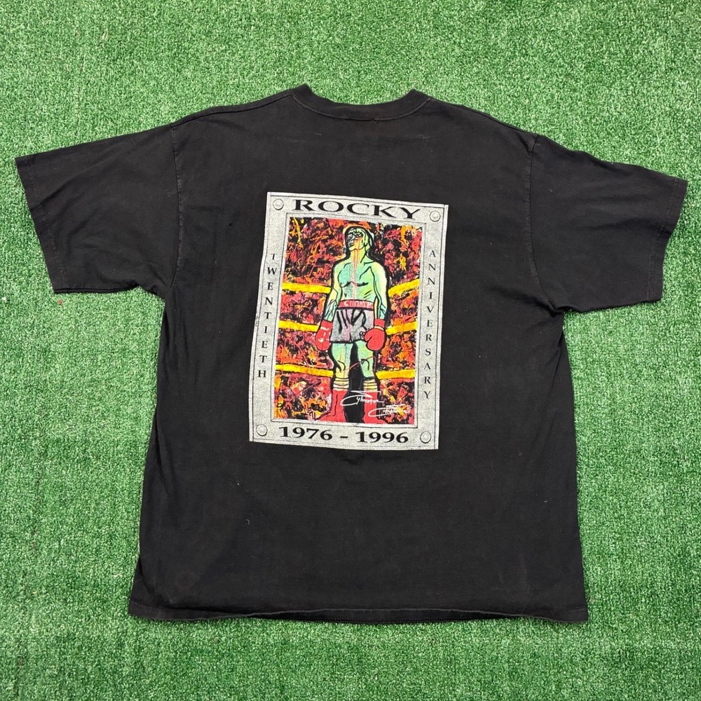 Vintage 90s Planet Hollywood Rocky Movie Promo T-shirt 20th Anniversary XL